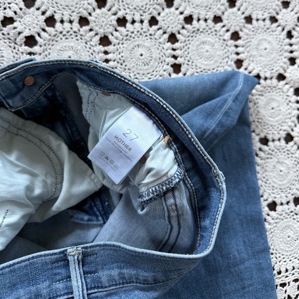 Mother The Mid Rise Dazzler Ankle Jeans We The Animals Size 27 Soft Stretchy - Picture 16 of 16